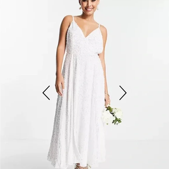 asos white bridesmaid dresses ASOS | Dresses | Asos White Spaghetti Strap Midi Dress For Brides